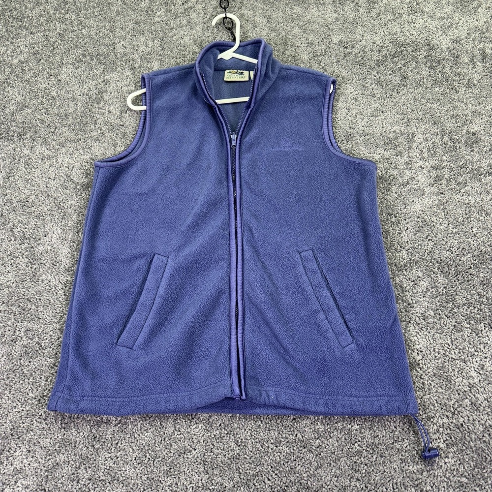 Northern Reflections Vest Womens Medium Purple Blue Fleece Full Zip Pockets